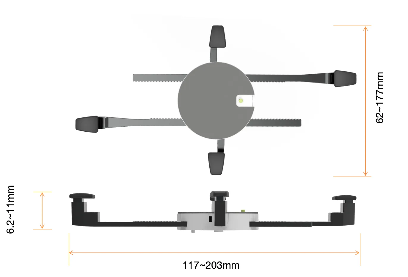 CM40 4 Claws Phone Bracket for T20 Dummy